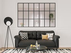 Vetrata stile giardino d'inverno - 210x130 cm (L x H) - Alluminio termolaccato - Nero - ORANSA