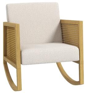 Poltrona a Donodolo 60x76x74 cm in Poliestere e Legno di Pioppo Grigio