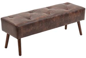 Panca Fondoletto 114x38x42 cm in Similpelle Marrone