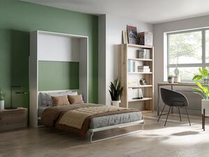 Letto estraibile 140 x 200 cm Apertura verticale manuale Bianco - MALINA II
