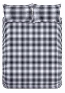 Set copripiumino e federa blu scuro per letto matrimoniale/per letto esteso 3 pezzi 230x220 cm Bamford Gingham Check – Catherine Lansfield