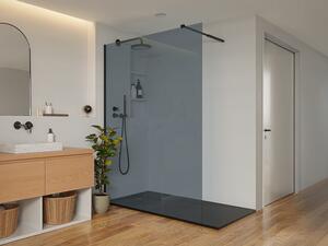 Parete per doccia walk in vetro grigio 140 x 200 cm - MALIKA