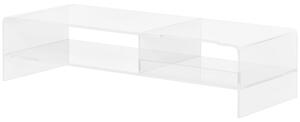 Supporto Monitor PC 24” Max 2 Ripiani 50,8x19x12 cm in Acrilico Trasparente