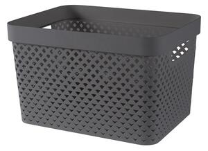 Scatola grigio scuro in plastica 35,5x26x22 cm Pure – Curver