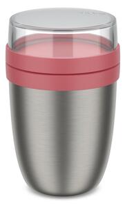 Borraccia termica rosso chiaro/argentata in acciaio inox 500 ml Ellipse – Mepal