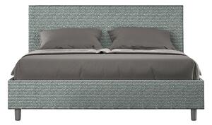Letto Matrimoniale 160x200 cm con Rete e Contenitore Adele Aragona 7 Azzurro
