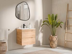 Mobile bagno sospeso con lavabo da incasso 60 cm Naturale - ARUBA