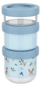 Portapranzo per bambini azzurri in plastica 3 pz Forest Friends by Little Dutch – Mepal