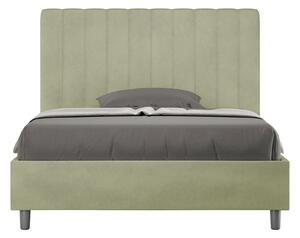 Letto 1 Piazza e Mezzo 120x210 cm con Rete e Contenitore Agueda Tè verde