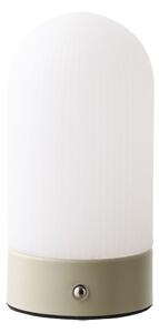 Lampada da tavolo bianca/grigio tortora in metallo con paralume in plastica (altezza totale 18 cm) Ashford – House Nordic