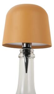 Lampada da tavolo LED a bottiglia giallo ocra con paralume in metallo (altezza totale 13 cm) Cone Hat LED – Leitmotiv