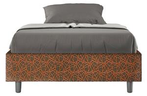 Letto 1 Piazza e Mezzo Sommier 120x190 cm Senza Rete Azelia Era 04 Arancione