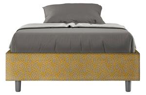 Letto 1 Piazza e Mezzo Sommier 120x190 cm Senza Rete Azelia Era 06 Giallo