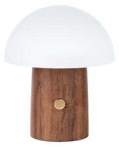 Lampada da tavolo LED bianca/colore naturale scuro (altezza totale 7 cm) Alice Mushroom – Gingko
