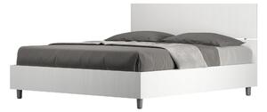 Letto Matrimoniale 160x200 cm Senza Rete Testata Dritta Demas Bianco Frassino