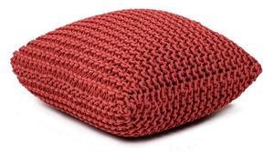 Poggiapiedi rosso con rivestimento in lavorato a maglia Knit – Bonami Essentials