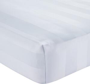 Lenzuolo con angoli bianco in raso di seta 150x200 cm So Soft Satin Stripe – Catherine Lansfield