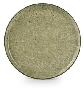 Piatto da dolce verde/color crema in gres ø 20 cm Gravel – ONA