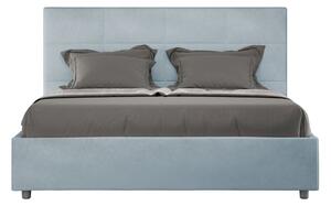 Letto Matrimoniale 160x190 cm con Rete Mika Azzurro