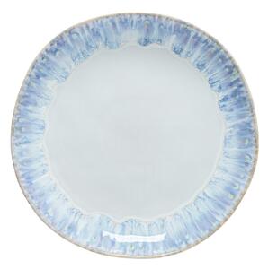 Piatto bianco/blu in gres ø 28 cm Brisa – Costa Nova