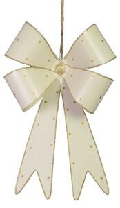 Fiocco metallo pois oro bianco cm 21x7x34