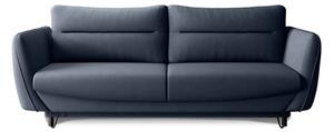 Divano blu allungabile/con contenitore e rivestimento in ciniglia 236 cm Silva – ELTAP