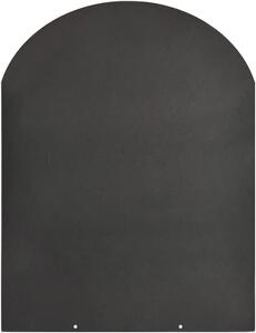 Pedana Salvapavimento per Stufe a Pellet e Legna 80x60 cm in Acciaio Nera
