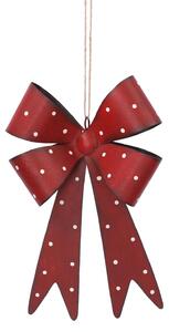 Fiocco metallo rosso cm 34x20,5xh5,5