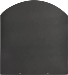 Pedana Salvapavimento per Stufe a Pellet e Legna 100x90 cm in Acciaio Nera