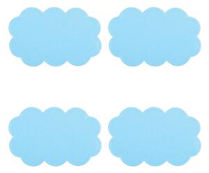 Set di tappetini antiscivolo per bambini 4 pz per la vasca 9x14,5 cm Nuages – MSV
