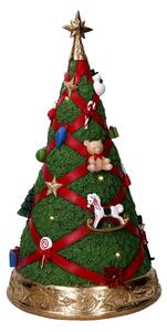 Albero resina con led rosso e verde cm Ø26,8xh46,3