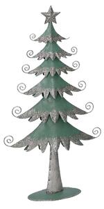 Albero metallo argento e verde salvia cm 21x6,5xh40,5