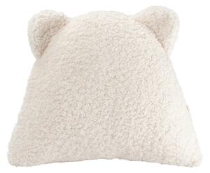 Cuscino per divano da bambini color crema con rivestimento in bouclé Bear – Wigiwama