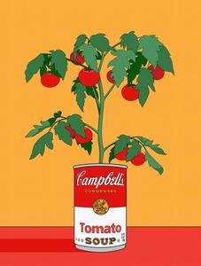 Illustrazione Campbells Soup Tomato Plant Retro Illustration, Retrodrome