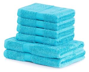 Set di asciugamani per viso e corpo tipo terry blu in misto bambù 6 pz Bamby – DecoKing