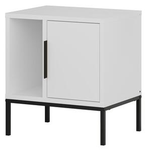Comodino bianco con ripiani Lani - Marckeric
