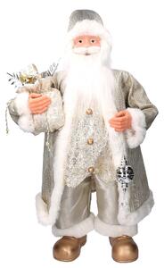 Babbo natale in tessuto oro cm xh80