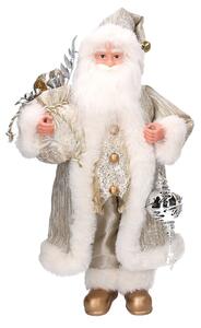 Babbo natale in tessuto oro cm xh45