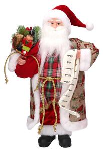 Babbo natale in tessuto rosso con lista cm xh45