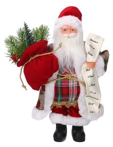 Babbo natale in tessuto rosso con lista cm xh30