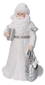 Babbo natale in resina bianco cm 16x15,5xh31
