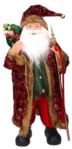 Babbo natale in tessuto paillettes rosso cm xh80