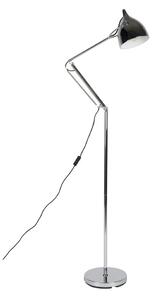 Lampada da terra argentata con paralume in metallo con struttura flessibile (altezza totale 137 cm) Reader – Zuiver