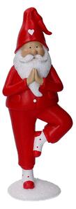 Babbo natale in yoga resina rosso cm 11x8xh31