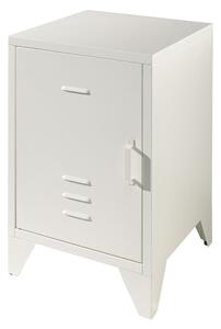 Comodino in metallo bianco Bronxx - Vipack
