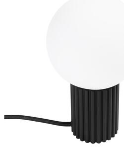 Lampada da tavolo nera con paralume in vetro (altezza totale 19 cm) Orbital – Sollux