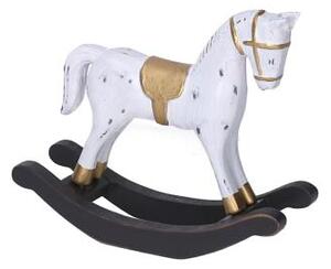 Cavallo a dondolo legno bianco cm 42x8xh31