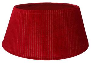 Copri base albero tessuto rosso e argento tondo cm Ø56xh25