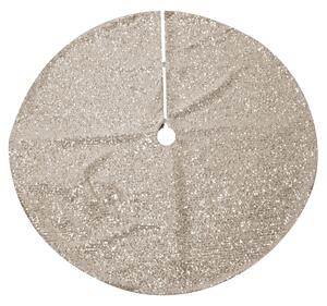 Copri base albero tessuto con pailette champagne cm Ø90