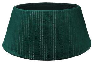 Copri base albero tessuto verde e argento tondo cm Ø56xh25